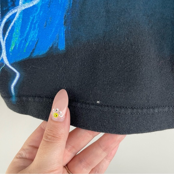 DEMI LOVATO Black Multicolor Black Light 2014 Neon Lights Tour Graphic Band Tee - Picture 5 of 10